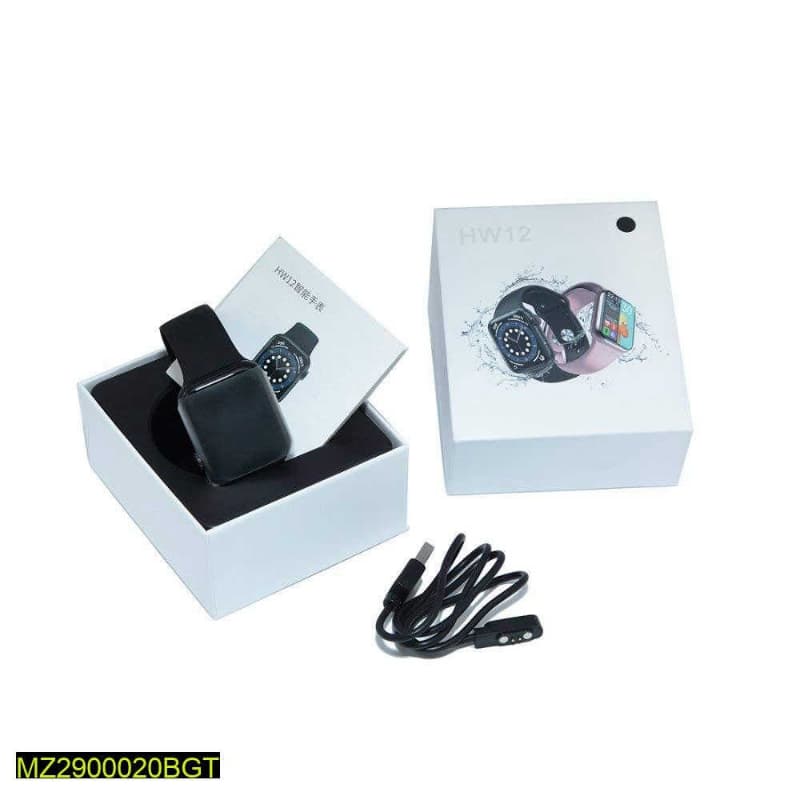 Hw 12 Smart Watch Full Screen (Black)