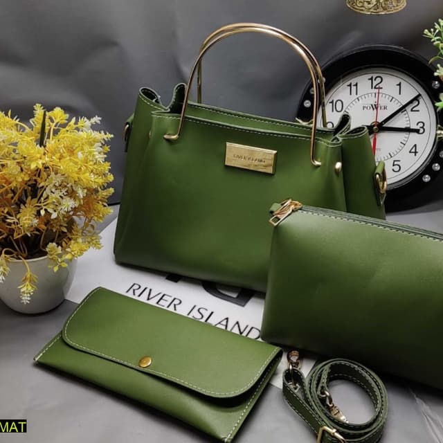 3 Pcs Casual Good Quality Material Ladies Bags
