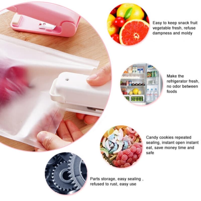 Portable Mini Sealer Home Heat Bag Plastic Food Snacks Bag Sealing Machine 